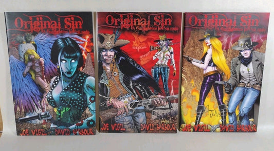Original Sin (2012) Complete Wild Angels Comic Set #1 2 3 Signed Joe Tim Vigil