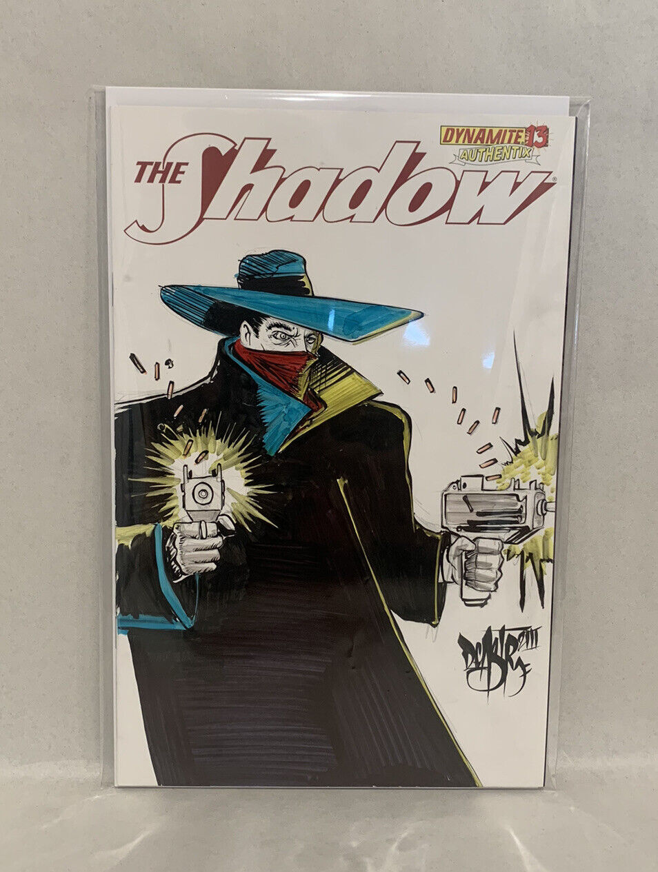 The Shadow #13 Blank Variant Cover Comic 2013 W Original Art David Castr