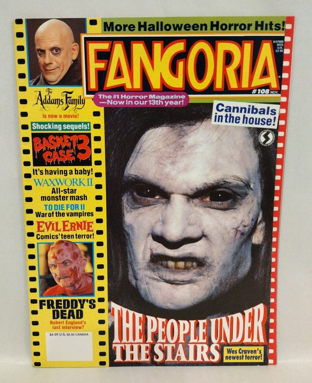 FANGORIA Magazine #108 (1991) Freddy's Dead People Under The Stairs Evil Ernie