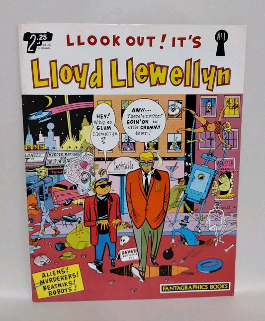 Lloyd Llewellyn (1986) #1 Daniel Clowes Fantagraphics Comic Magazine 1st Print 