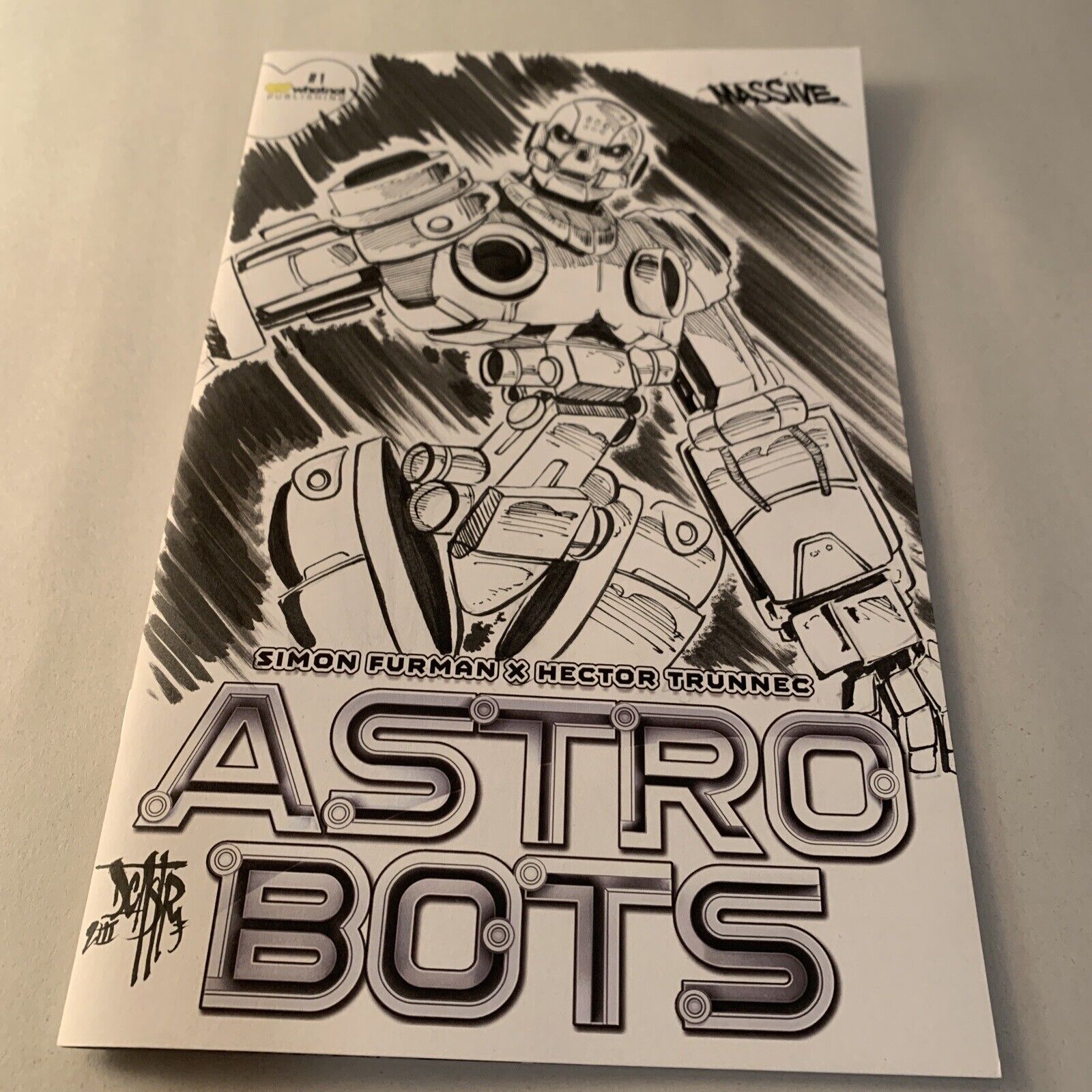 ASTRO BOTS #1 (2023) Blank Sketch Cover Comic W Original DCastr Art