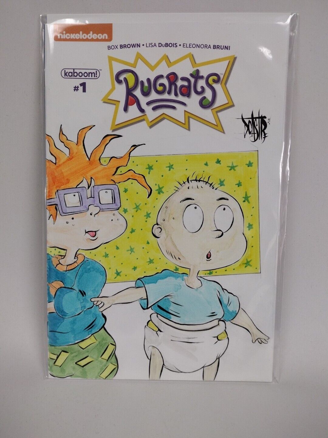 RUGRATS #1 (2017 ) Blank Cover Comic W Original Dcastr Art COA  #351