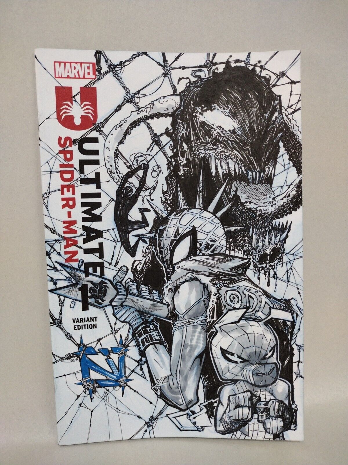 Ultimate Spider-Man #1 (2024) 4th Print Sketch Cover Comic W Original JAG Art