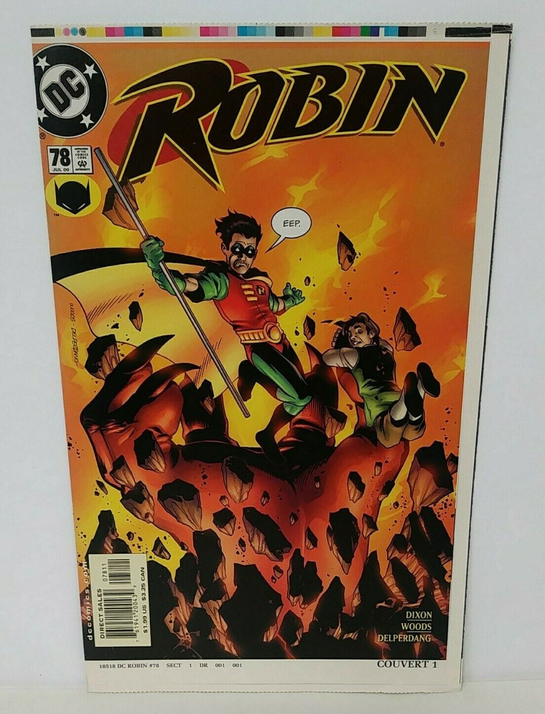 Robin 78 (2000) Printer Proof "Couvert" Cover Page DC Comics Pete Woods Art