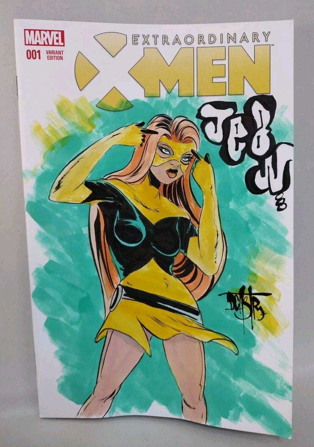 EXTRAORDINARY X-Men #1 (2016) Marvel Sketch Variant Comic W Original DCastr Art