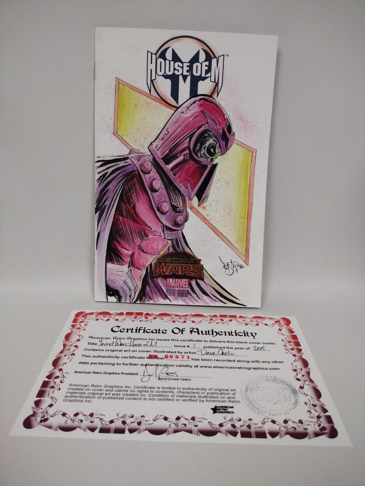 House of M 1 Marvel Secret Wars Sketch Cover Variant Comic W Original DCastr Art