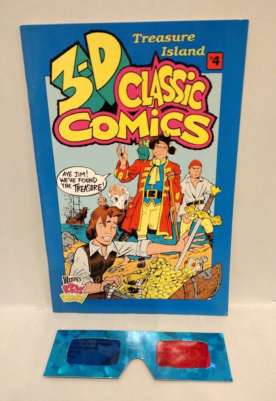 Wendy's 3-D Classic Comics (1994) Complete Set #1 2 3 4 5 W Glasses