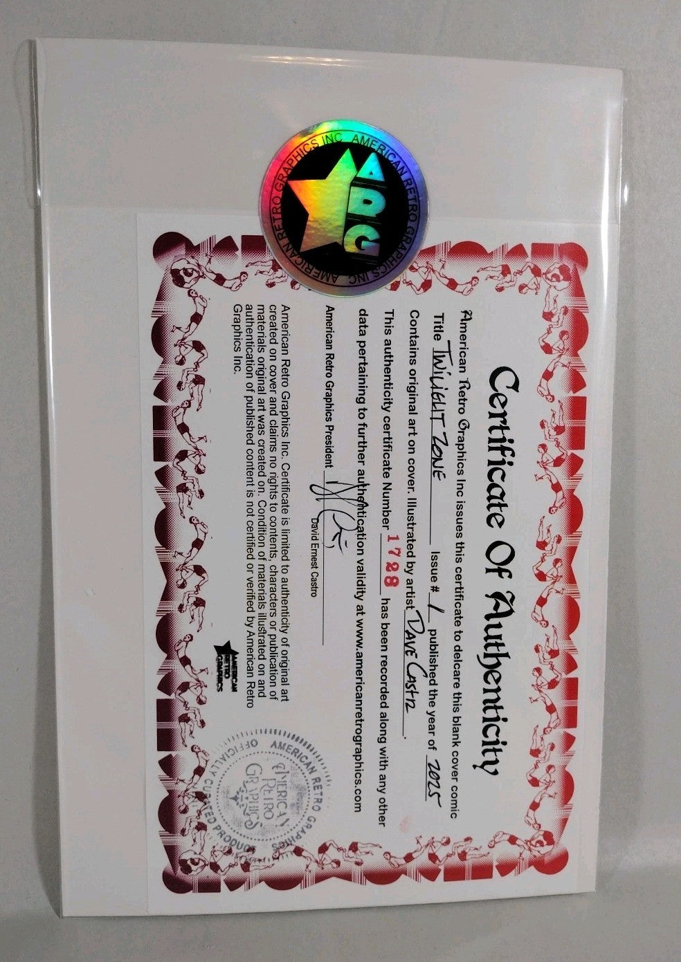 Twilight Zone #1 (2025) IDW Sketch Cover Variant Comic W Original Dave Castr Art