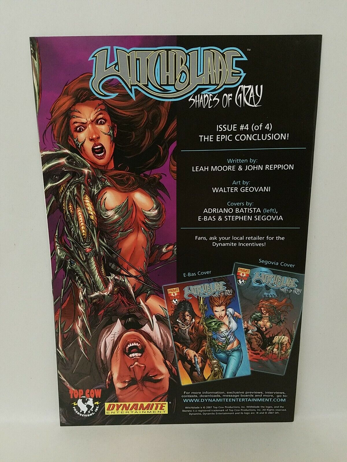 Witchblade Shades Of Grey (2007) #1 2 LTD Foil w COA #3 4 Complete Set Top Cow