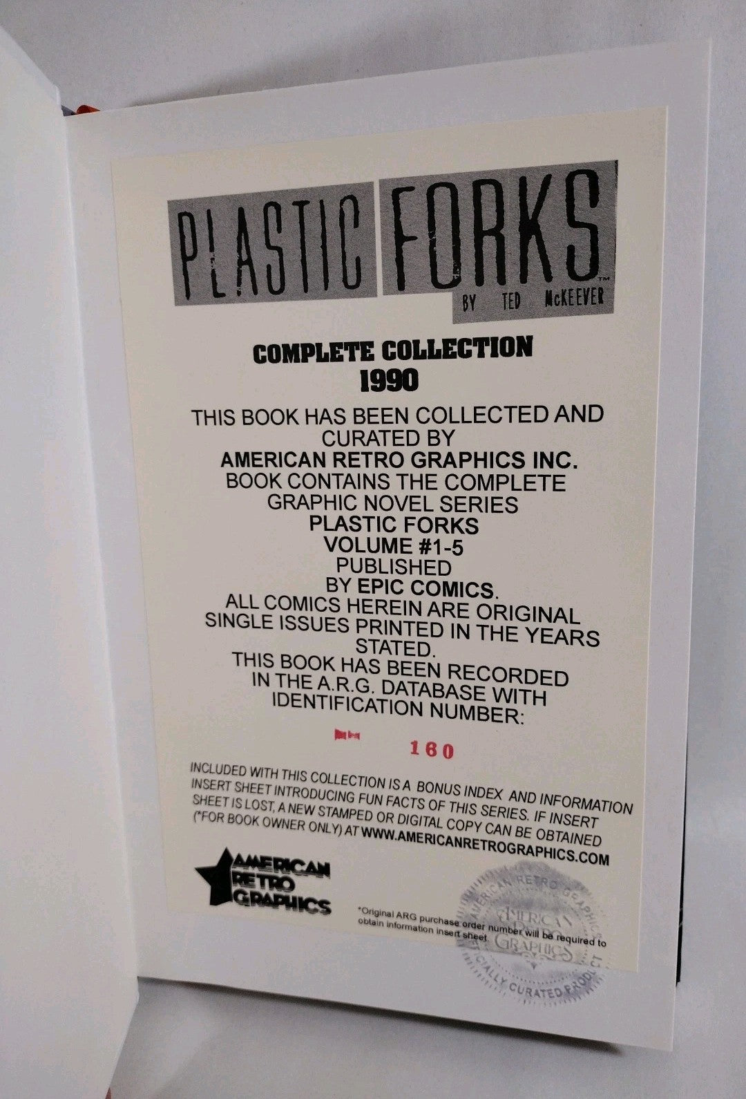 Ted McKeever's Plastic Forks 1990 Complete Collection Custom Bound Comic HC ARG