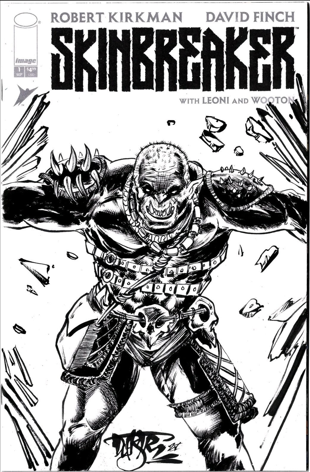 Skinbreaker #1 (2025) Image Sketch Variant Cover Comic W Original DCastr Art