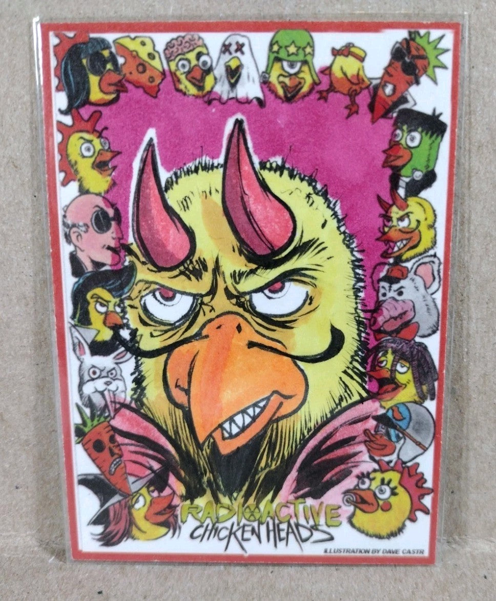 Radioactive Chicken Heads Exclusive Sketch Card W Original Pollo Diablo Art