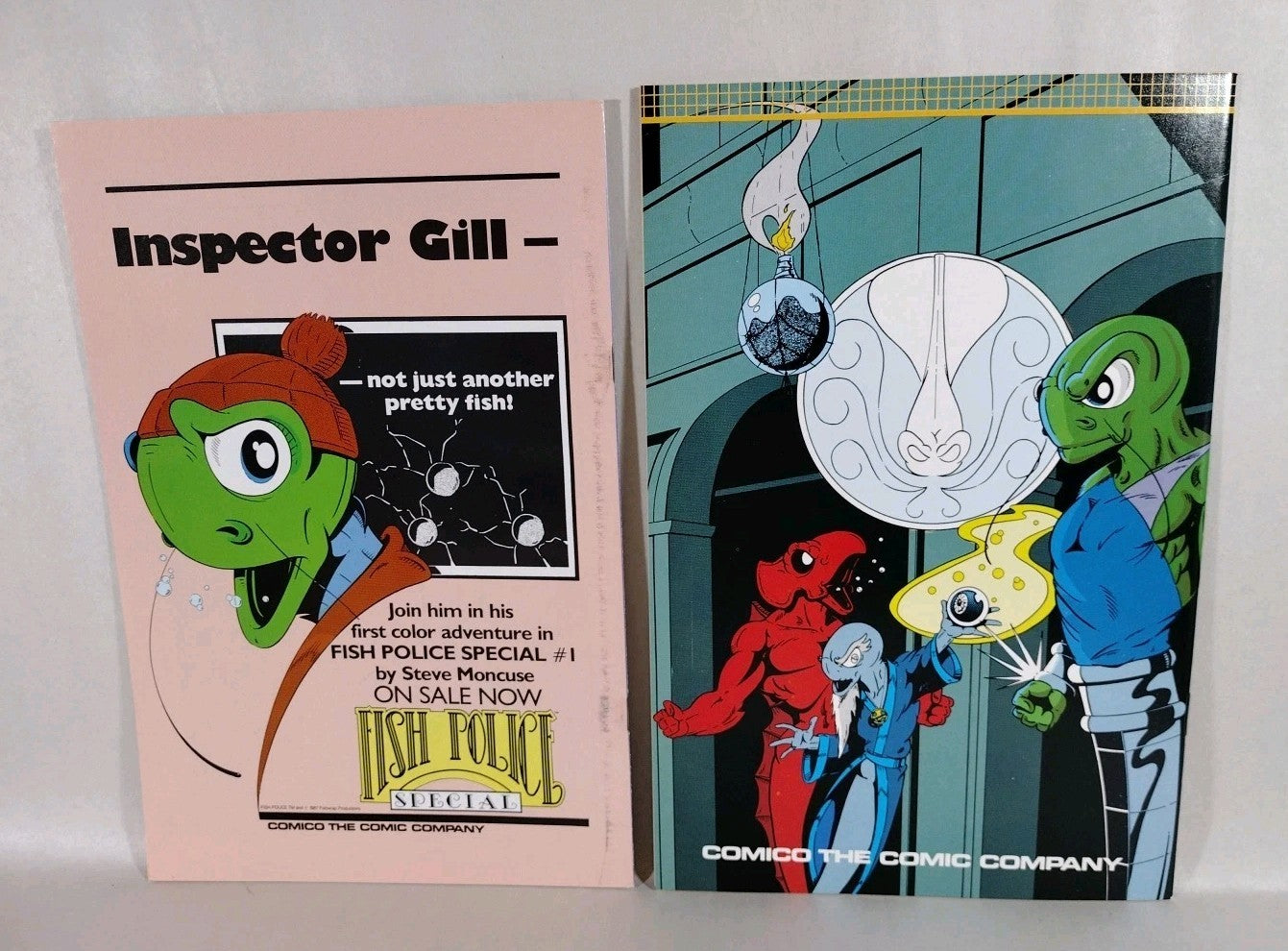 FISH POLICE (1986) Fishwrap Comic Lot #1 2 3 4 5  7 8 9 10 Special 1 Hairballs