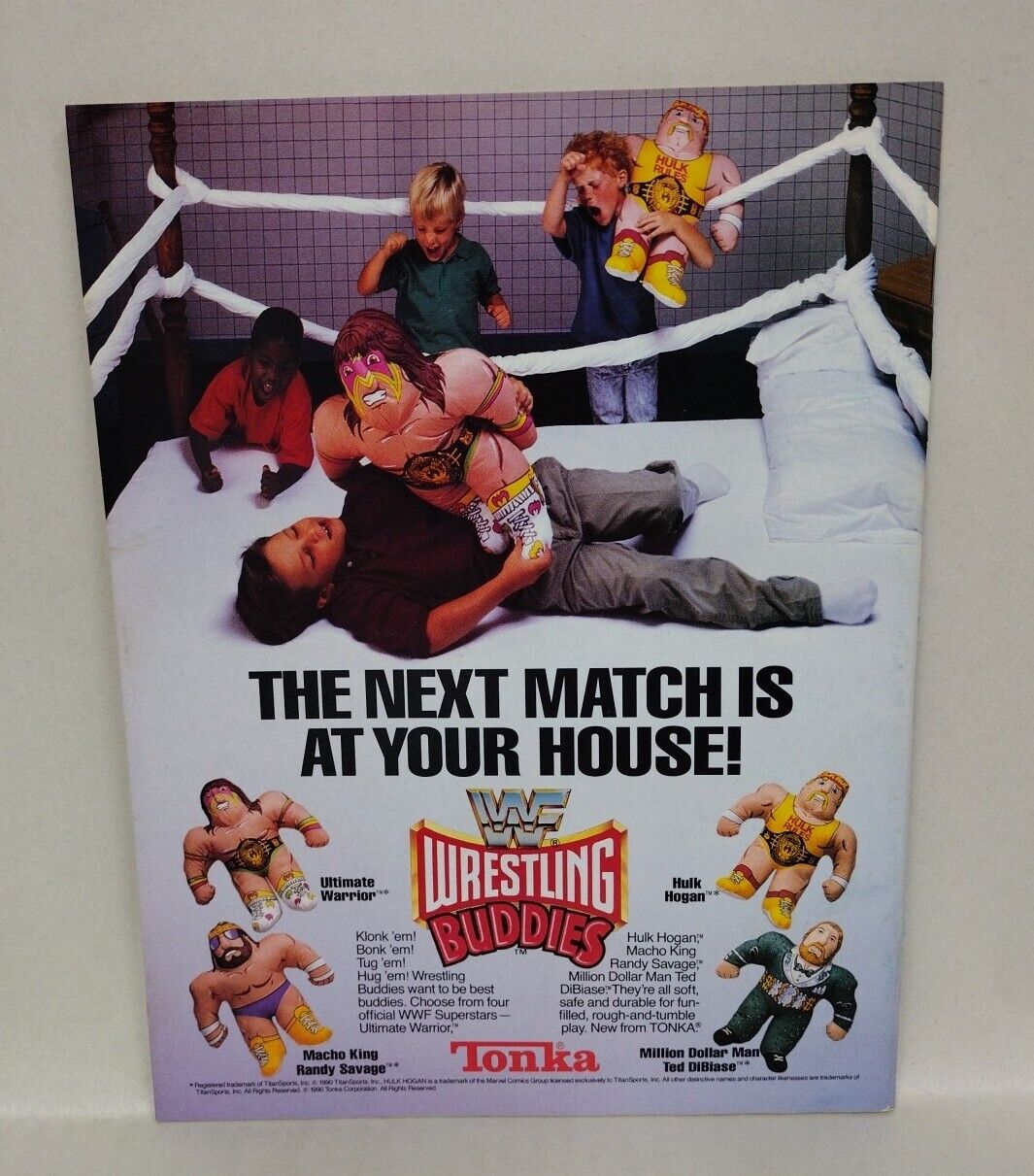 WWF Battle Mania (1991) Valiant Comic Magazine Lot Set #1 &2 W Poster Inserts