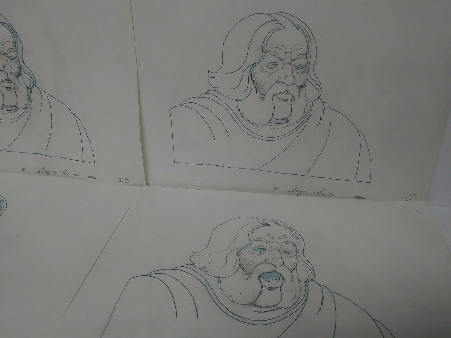 Lot Of 10 Original 1981 Heavy Metal Animation Pencil Art Prelims of Elder TAARNA