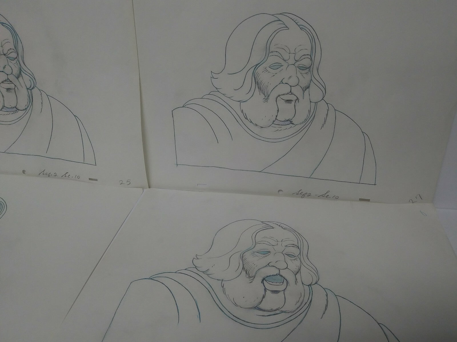 Lot Of 10 Original 1981 Heavy Metal Animation Pencil Art Prelims of Elder TAARNA