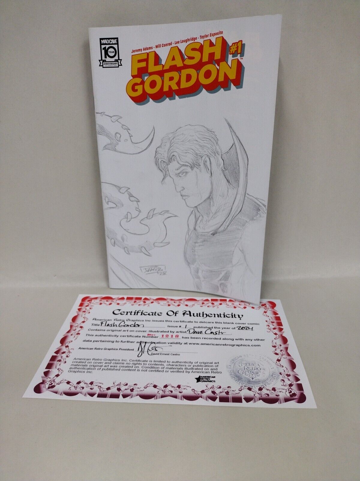 Flash Gordon #1 (2024) Mad Cave Sketch Error Variant Cover W Original DCastr Art