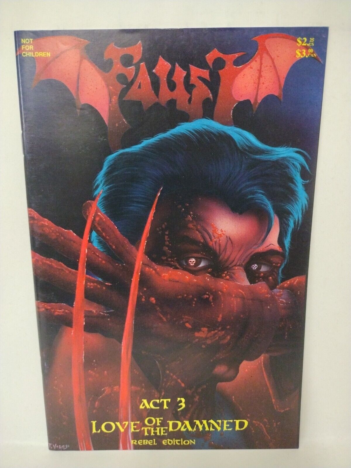 Faust Love Of The Damned Act 3 (1992) Rebel Edition 1st Print Tim Vigil VF-NM