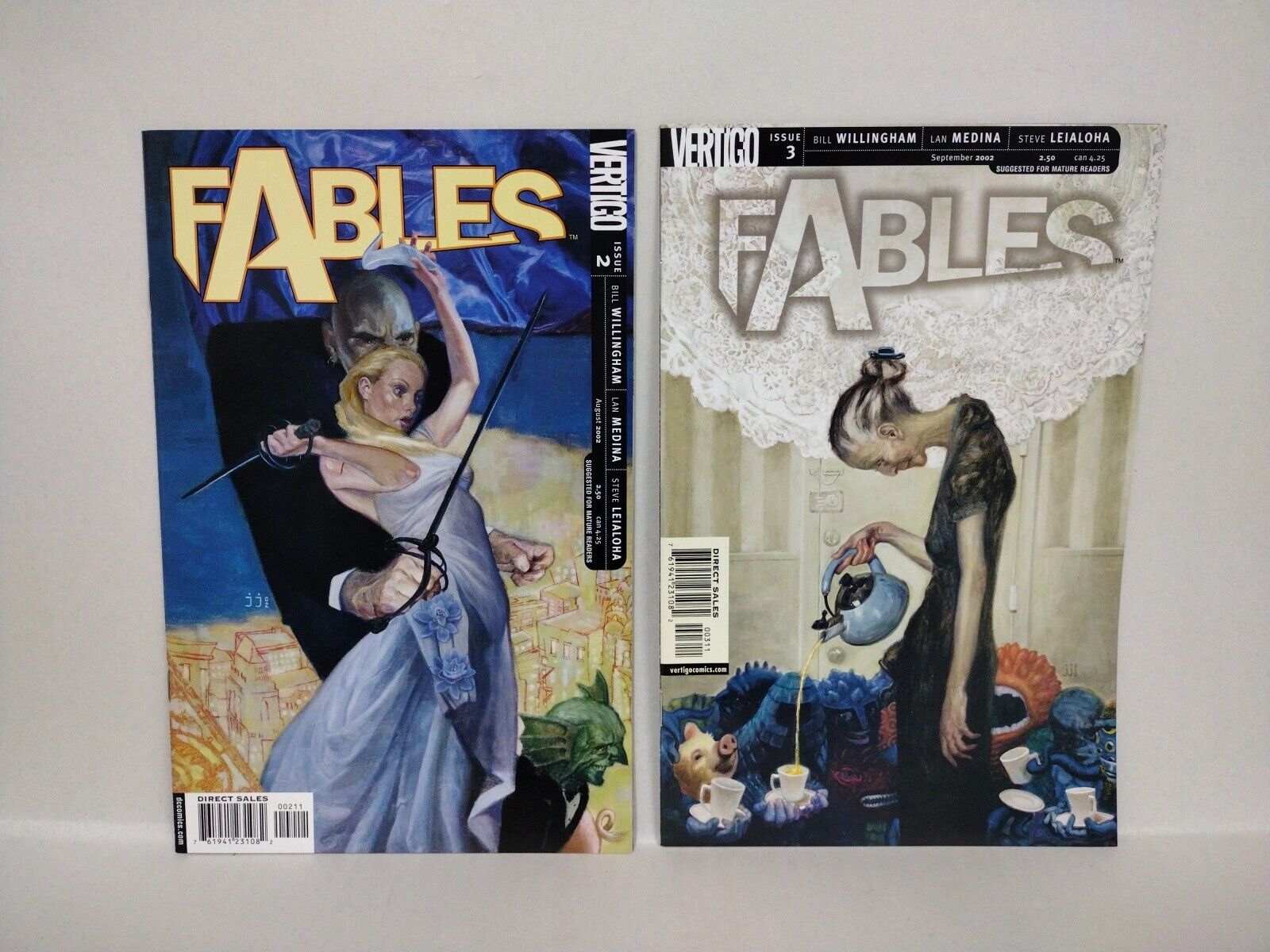 Fables (2002) DC Vertigo Comic Lot Set #2 3 4 5 6 7 8 9 10 11 James Jean Covers