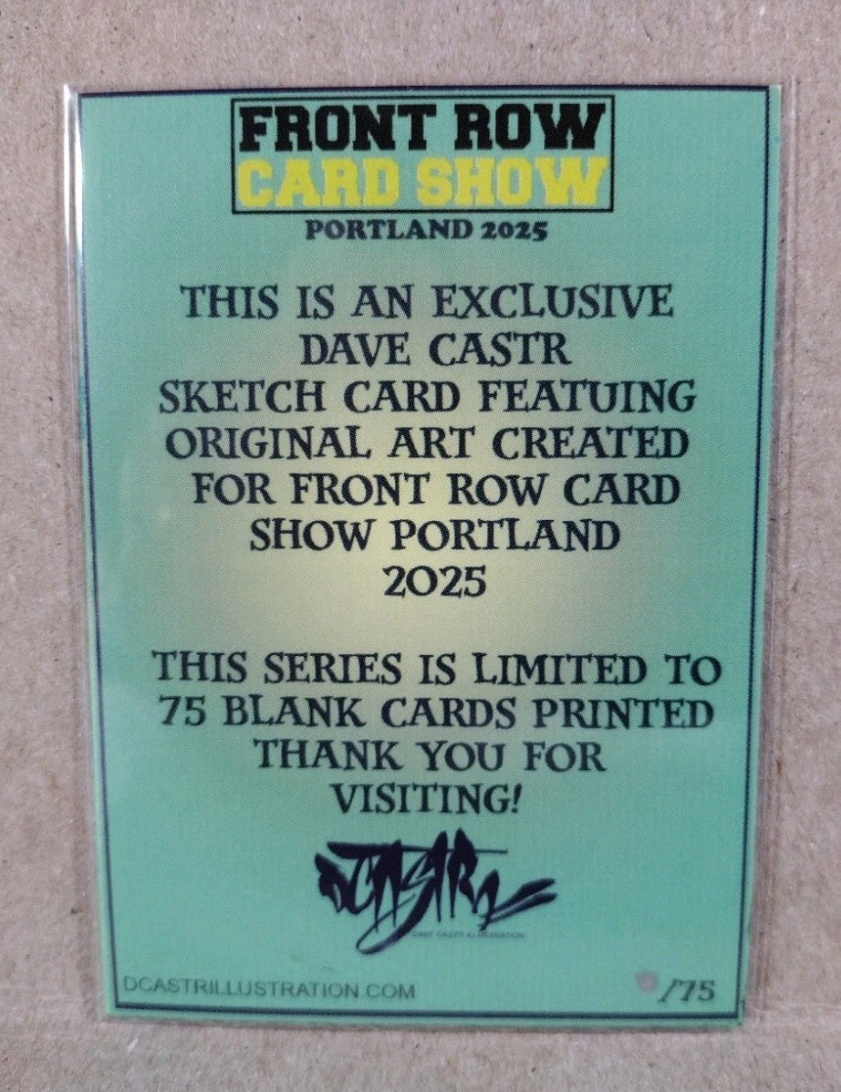 DCastr 2025 Front Row Card Show Exclusive Sketch Card W Original Ghost Rider Art