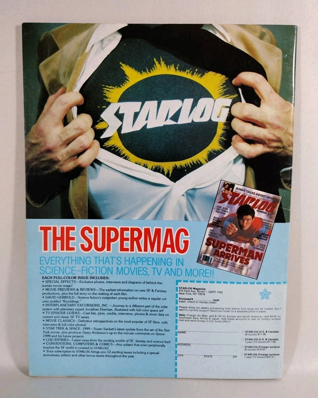 FANGORIA Magazine #2 (1979) Prophecy Phantasm War Of The Worlds W Poster VF 