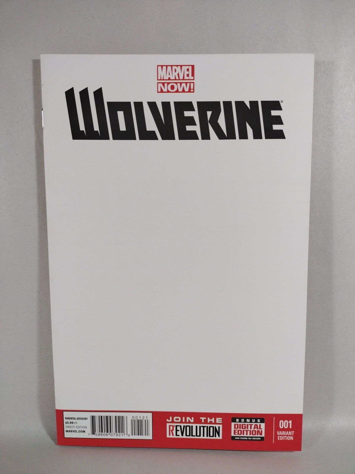 Wolverine #1 (2013) Marvel Comic Blank Sketch Variant Cover NM