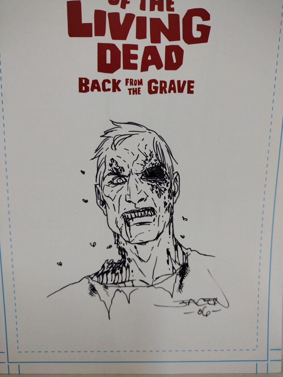 Night O/T Living Dead Back From The Grave 1 Variant W Original Jacen Burrows Art