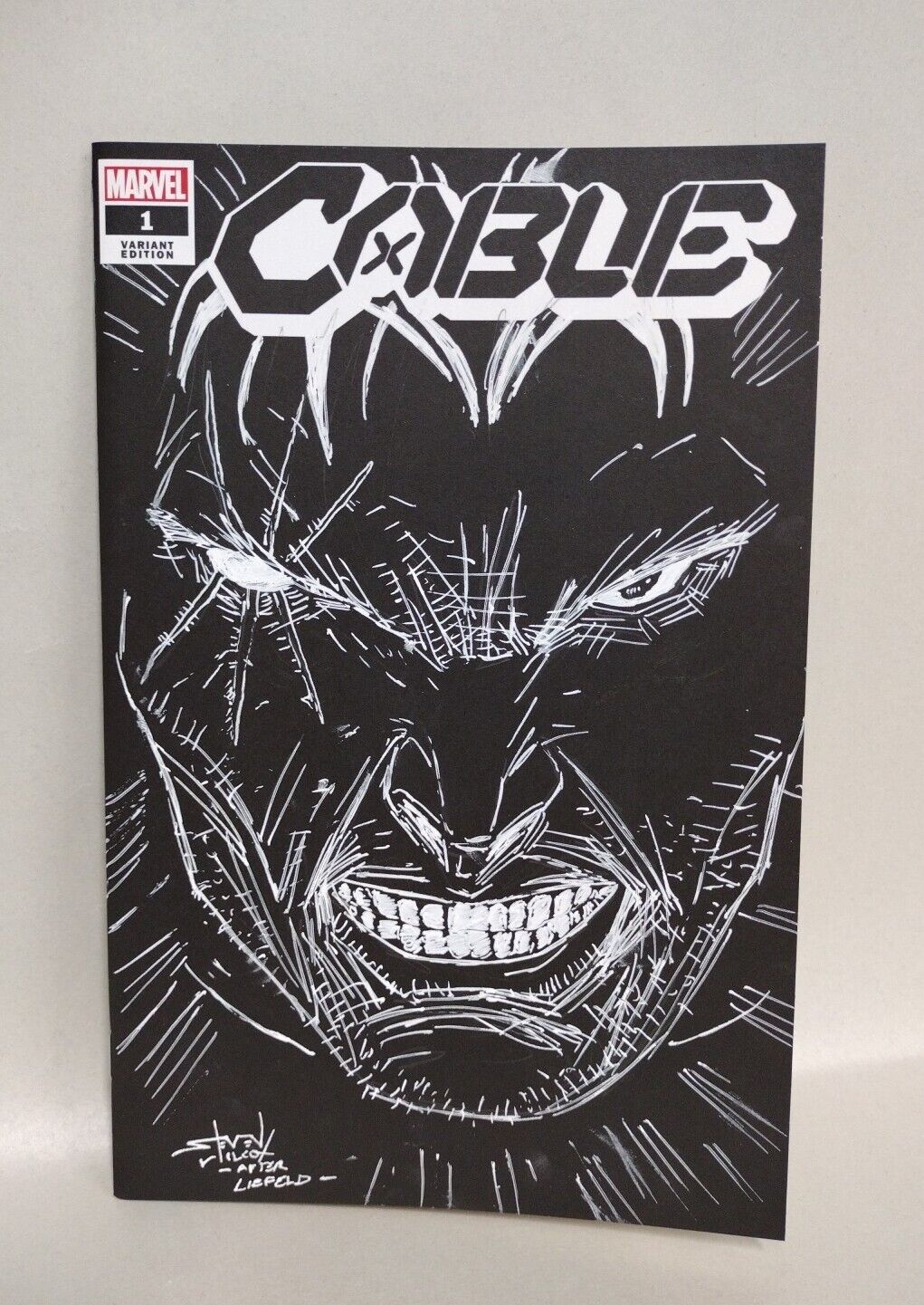 Cable #1 Blank Cover Variant Comic Original Steven Wilcox COA 1067