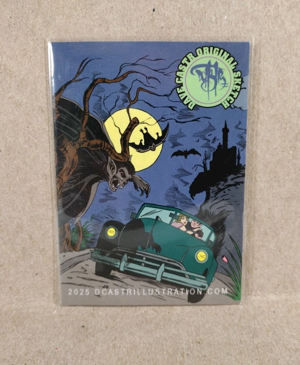 Dave Castr Crusin (2025) OAC Sketch Card W Original Human Fly Art 