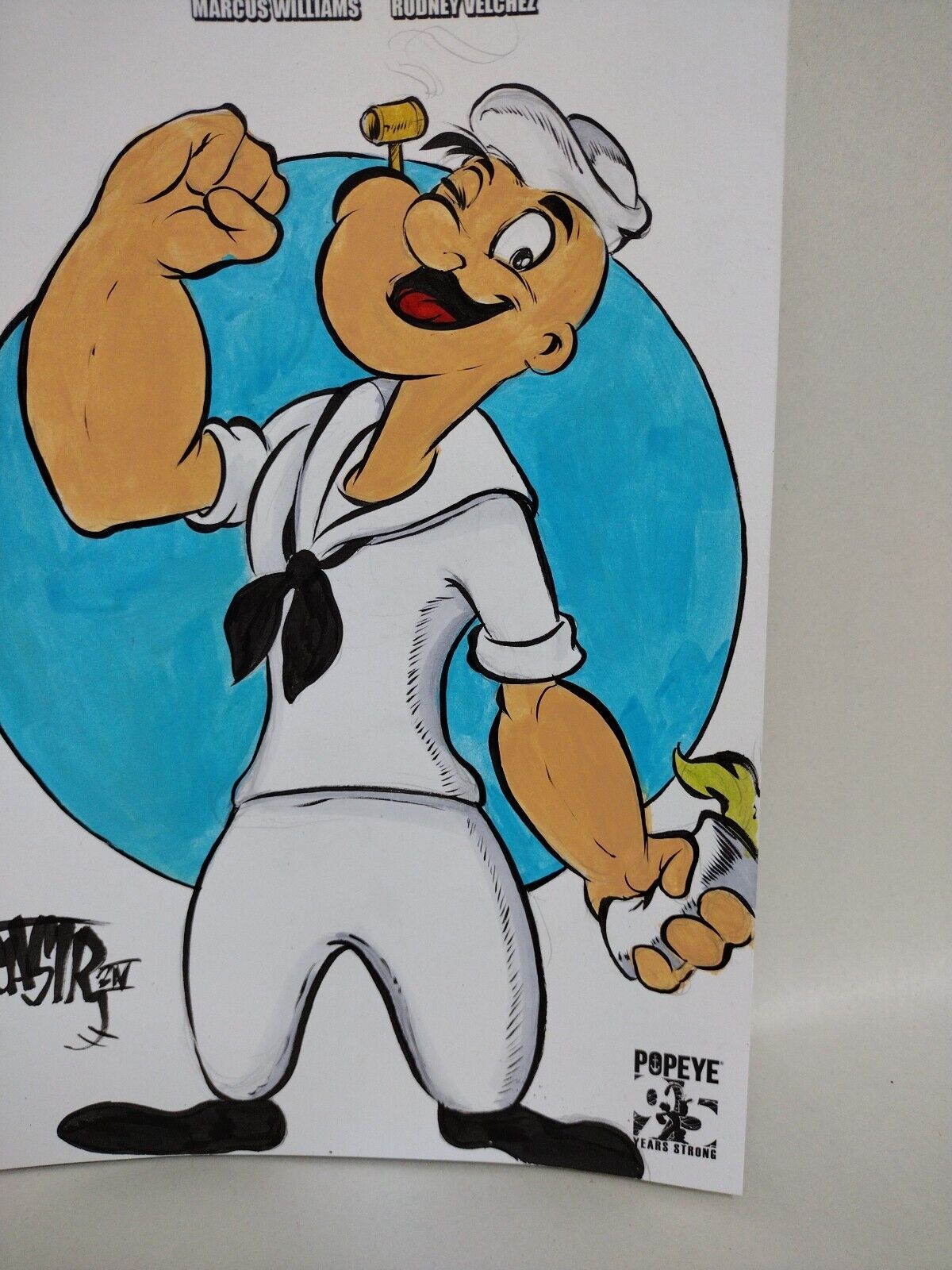Popeye Eye Lie #1 (2024) Massive Sketch Variant Comic W Original Art