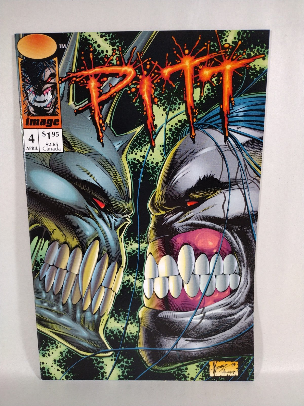 Pitt 1993 Image Comic Dale Keown Newsstand Variant Set #1 2 3 4 5 Maxx #8 Inside