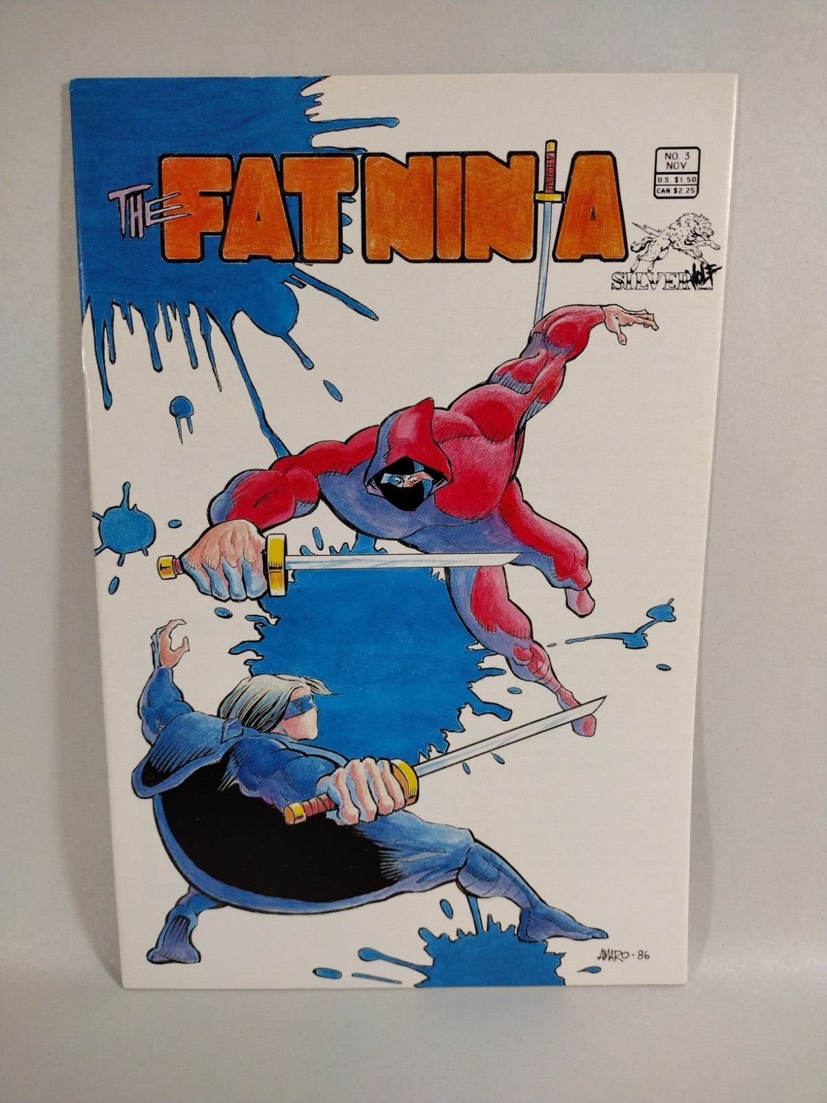 Fat Ninja (1986) Complete Silverwolf Comic Set #1 2 3 4 5 Gary Amaro VG-VF