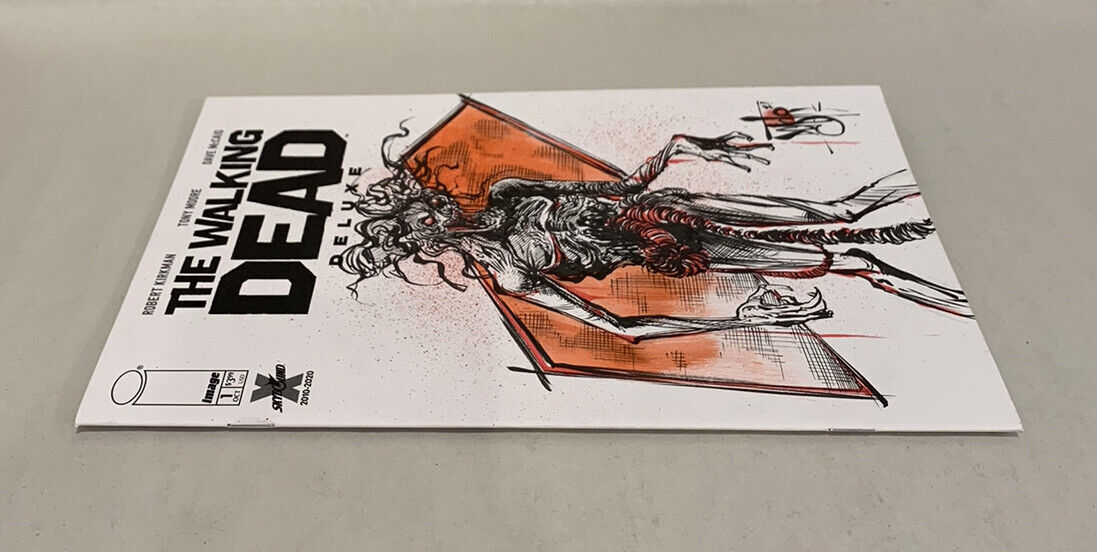 WALKING DEAD DELUXE #1 Sketch Variant Cover Comic W Original Art Dave Castr