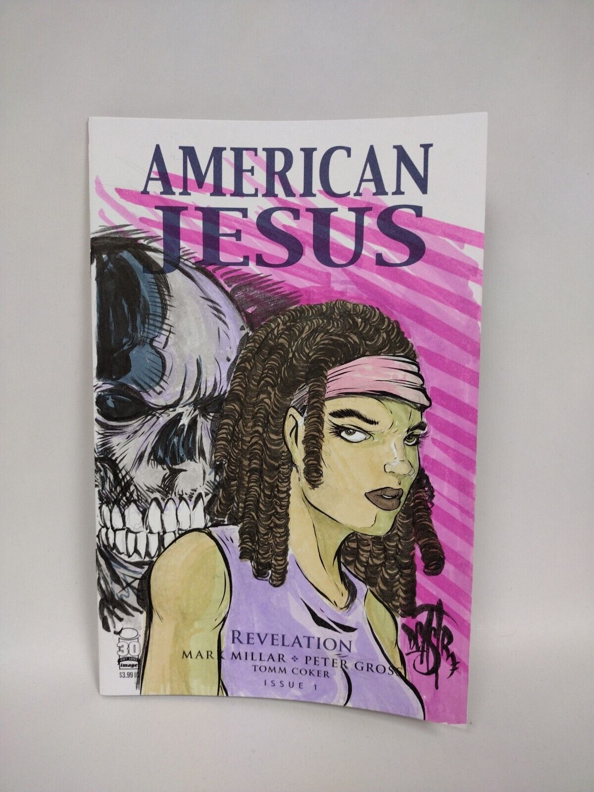 AMERICAN JESUS: REVELATION #1 Blank Cover Variant Original DCastr Art COA