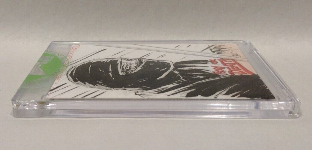 Pray For Death (2022) ARG Inked Ninja Sketch Card w Original DCastr Art Sealed