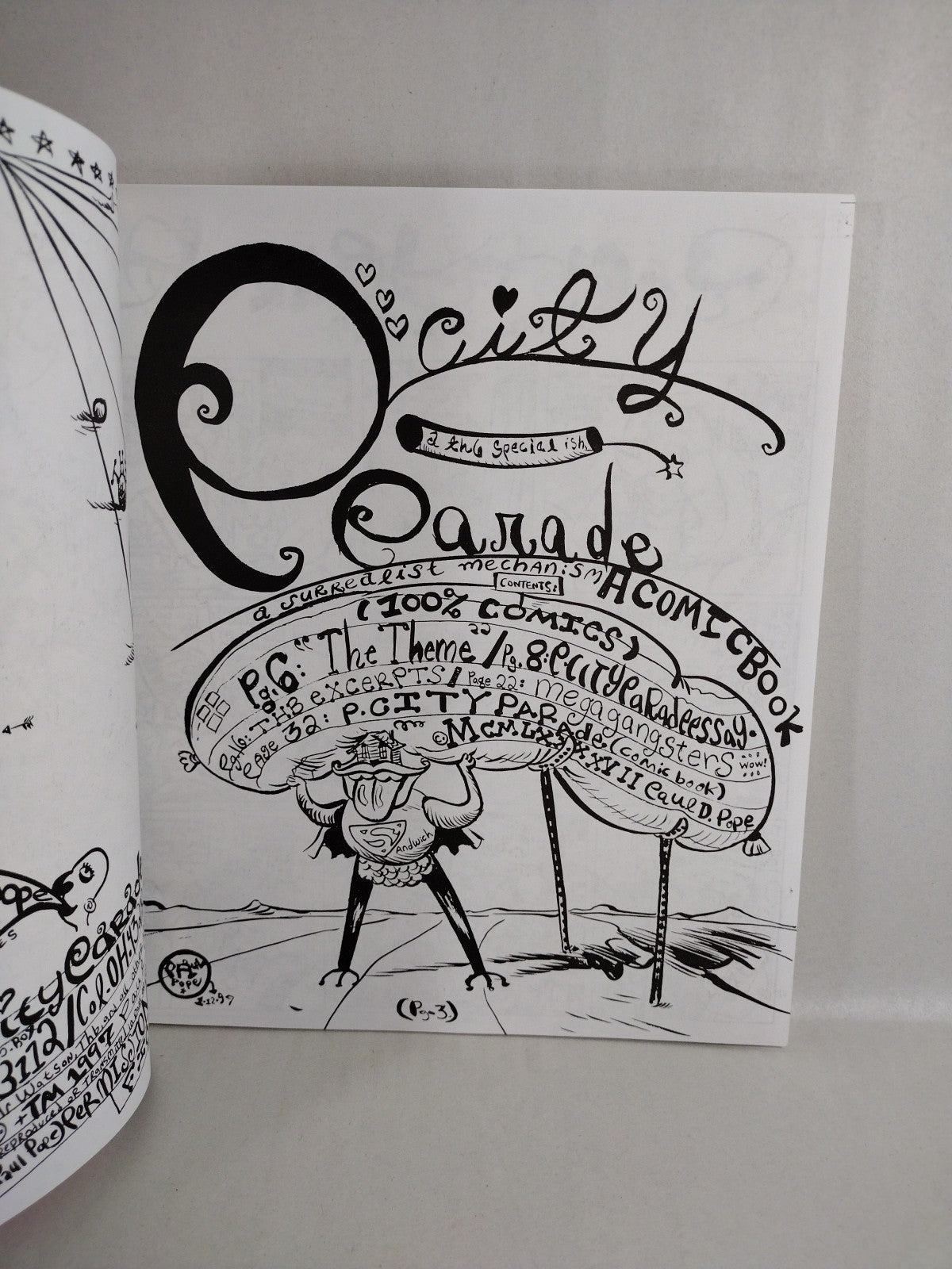 P CITY PARADE (1997) Paul Pope Horse Press SC Comic THB 1st print