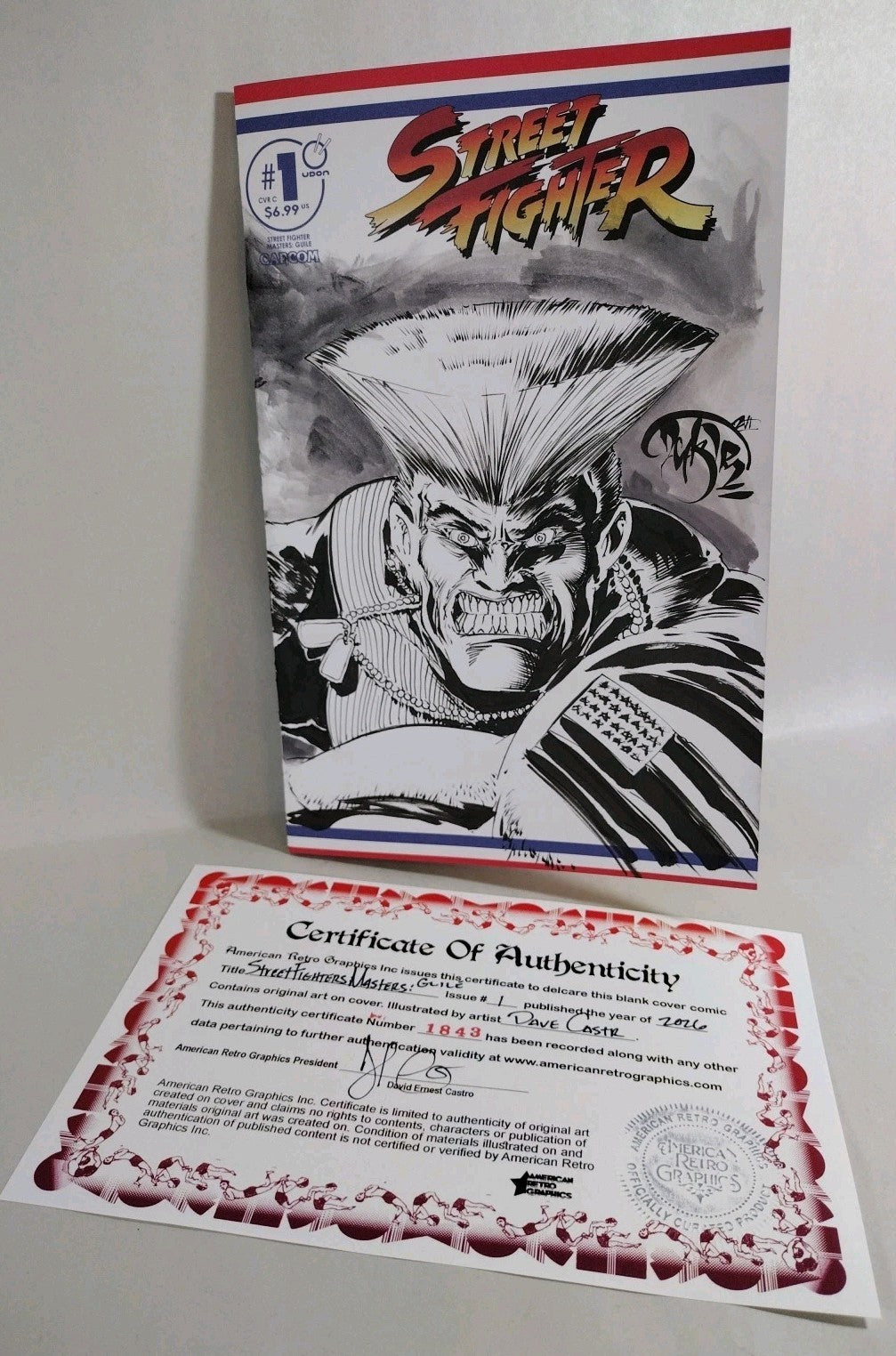 Street Fighter Masters Guile 1 (2026) Udon Capcom Sketch Cover W Original Art