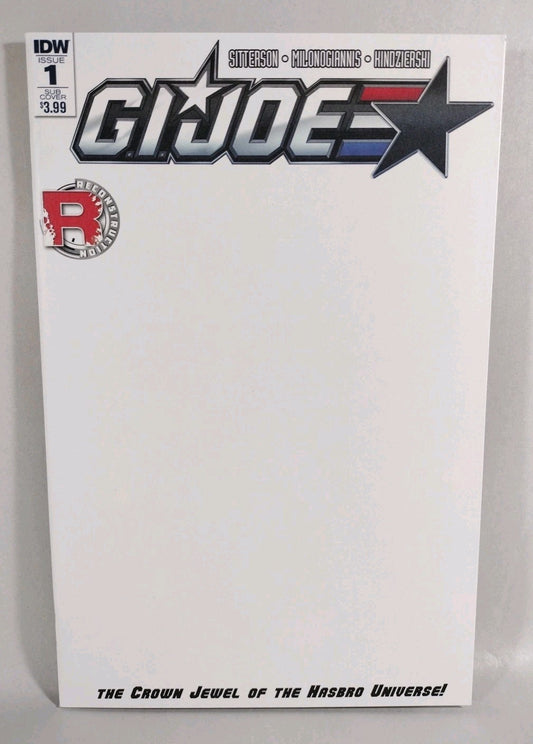 GI Joe #1 (2016) IDW Blank Sketch Variant Cover Comic Reconstruction New NM
