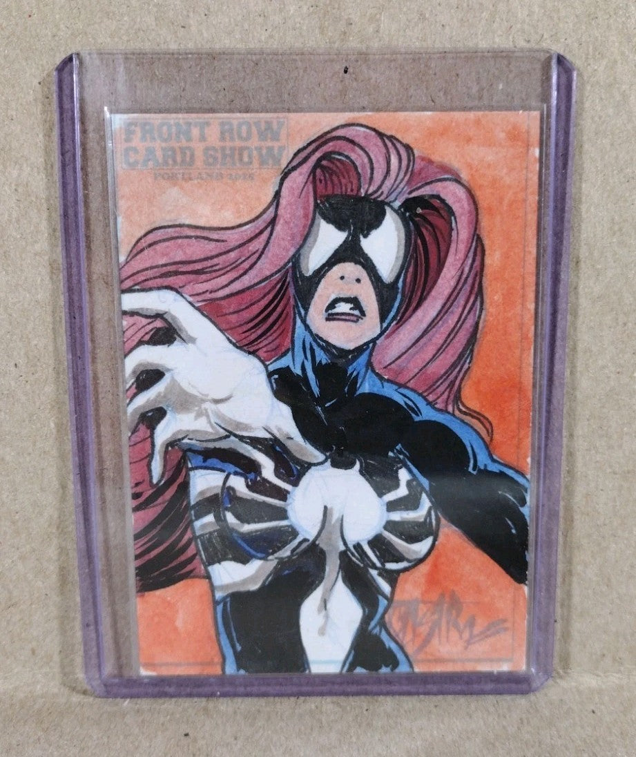 DCastr (2025) Front Row Show Exclusive Sketch Card W Original Spider-Woman Art