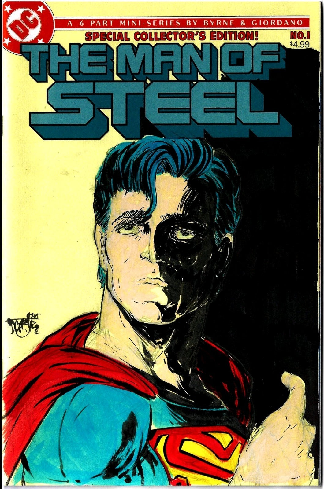 Man Of Steel 1 DC Comic 2026 Facsimile Ed Sketch Cvr Var W Original DCastr Art
