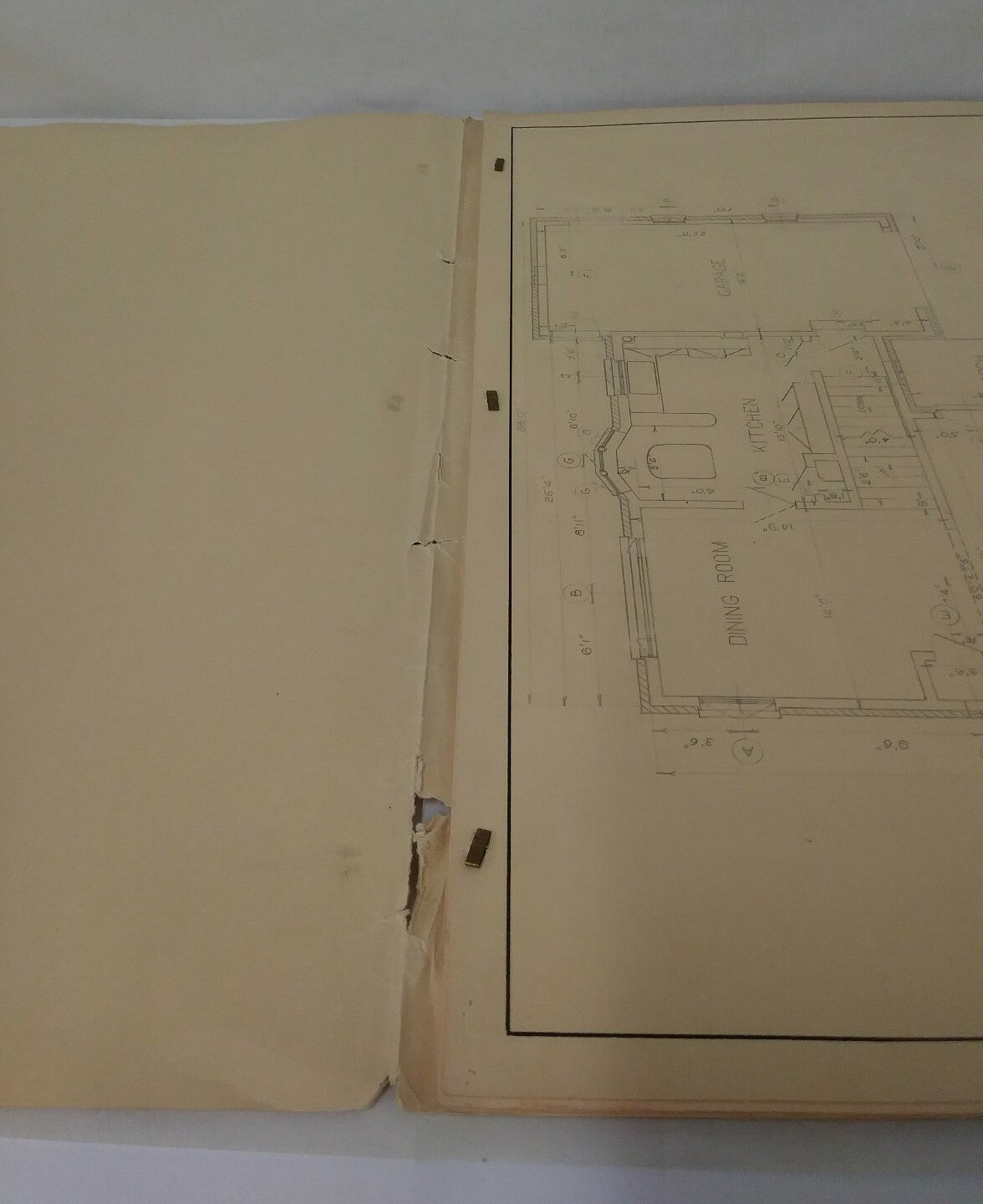 1951 Architectural Drawings Of Jon Collins Later to Become Aeronautical Engineer