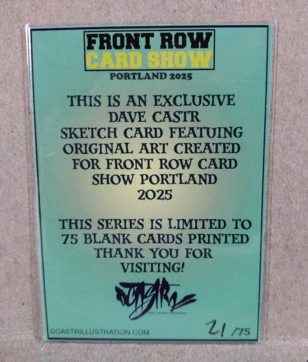 DCastr (2025) Front Row Show Exclusive Sketch Card W Original Cable Art