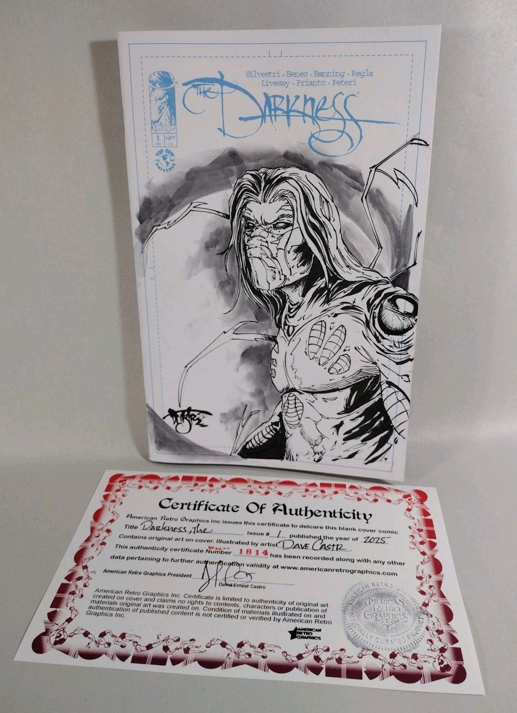 Darkness 1 (2025) Image Top Cow Sketch Cover Variant Comic W Original DCastr Art