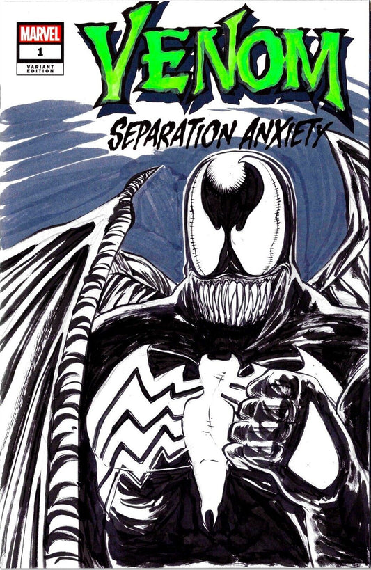 VENOM Separation Anxiety #1 (2024) Marvel Sketch Var W Original Dave Castr Art