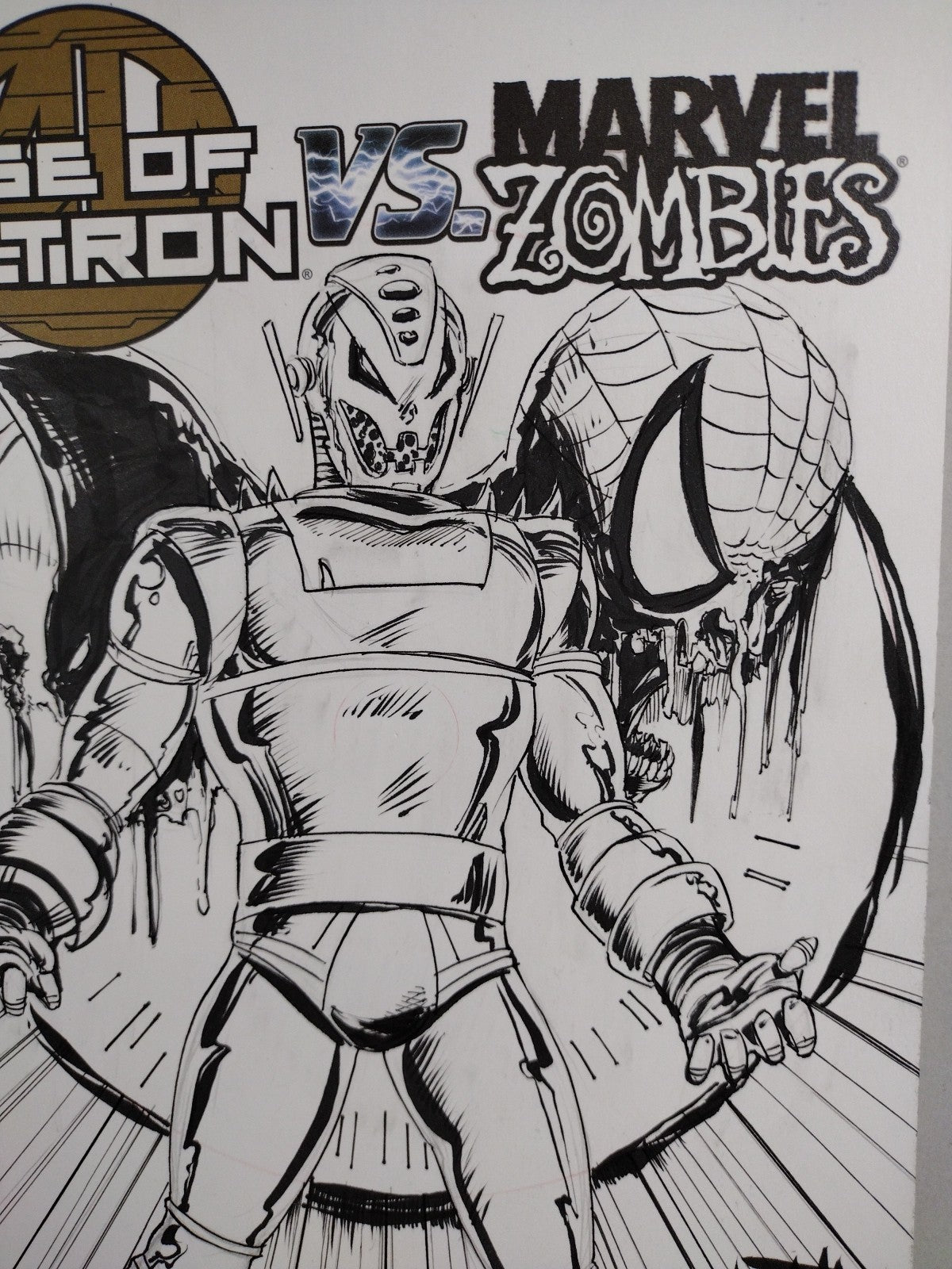 Age of Ultron vs Marvel Zombies #1 Sketch Cover Variant w Original DCastr Art