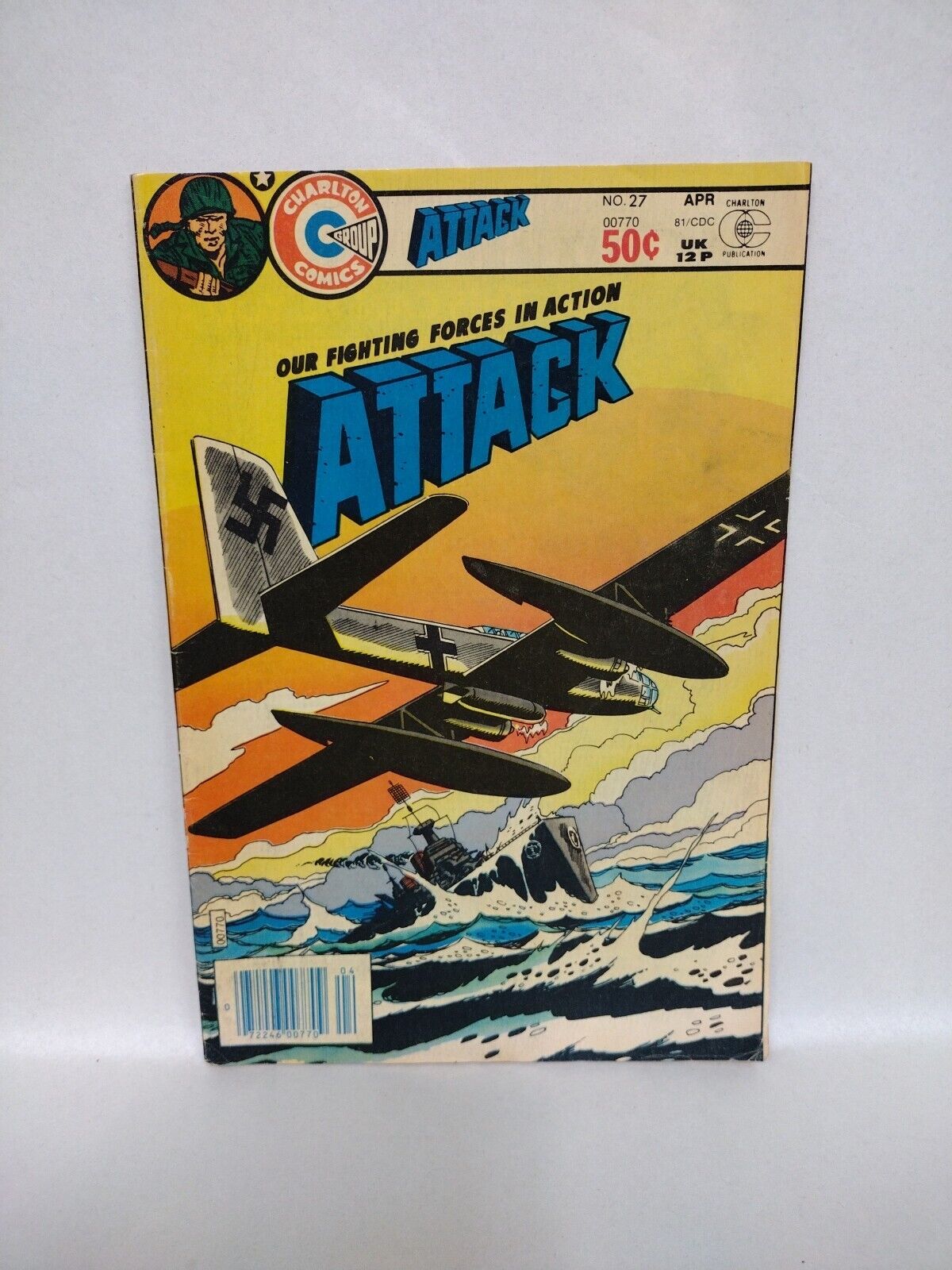 Attack (1979) Charlton Military War Comic Lot #18 23 25 27 34 41 Reader Copies