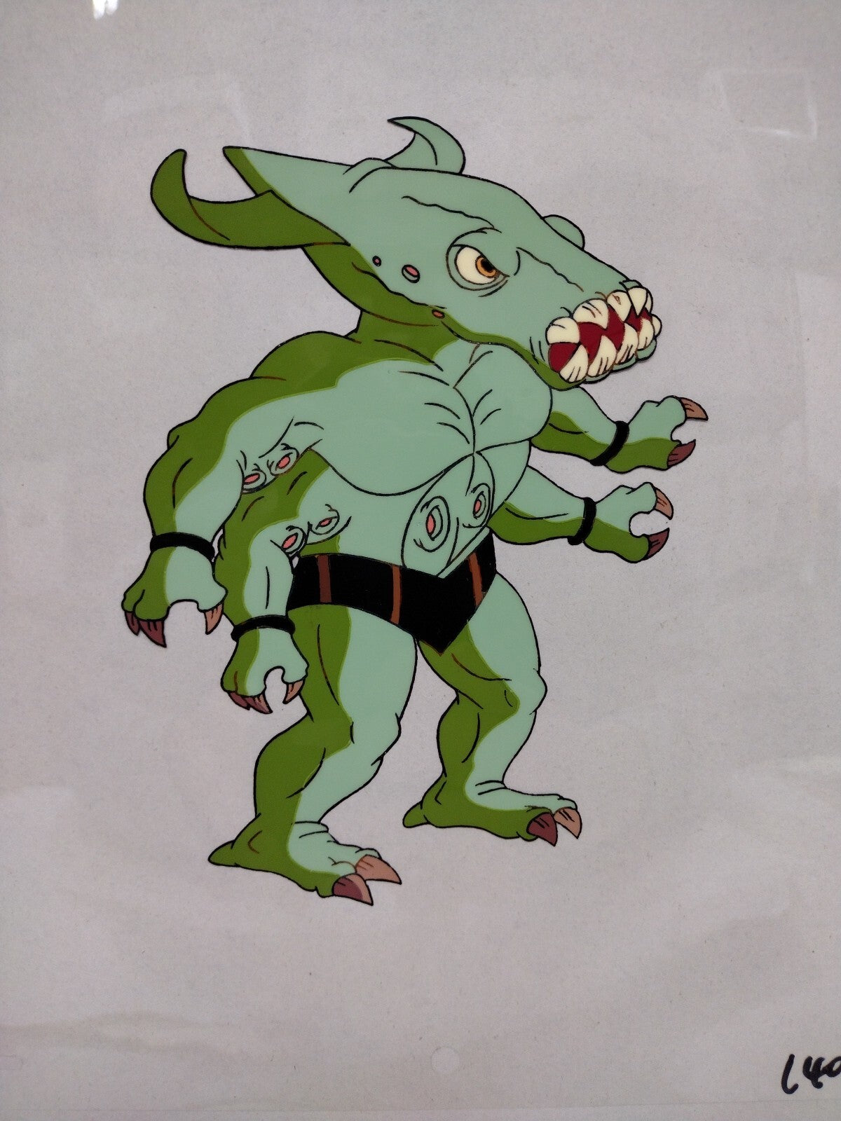 Street Sharks (1996) Original Animation Production Cel Killamari W Underdrawing 