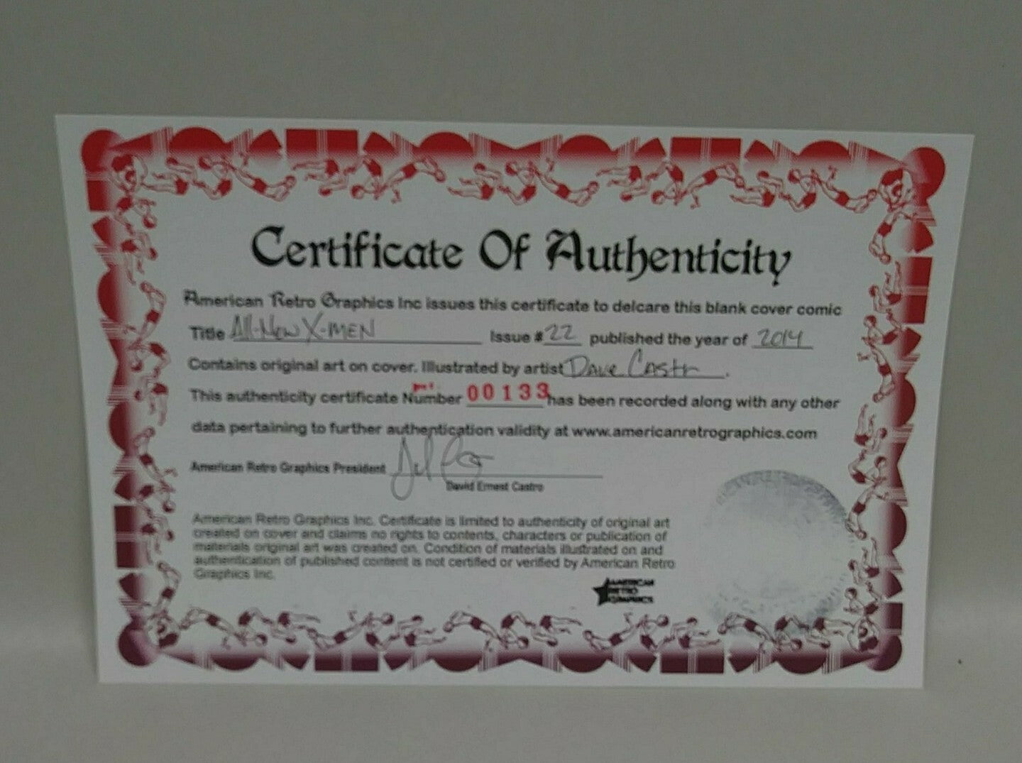 All New X-Men 22 Marvel 2014 Sketch Cover Variant Comic W Original DCastr Art