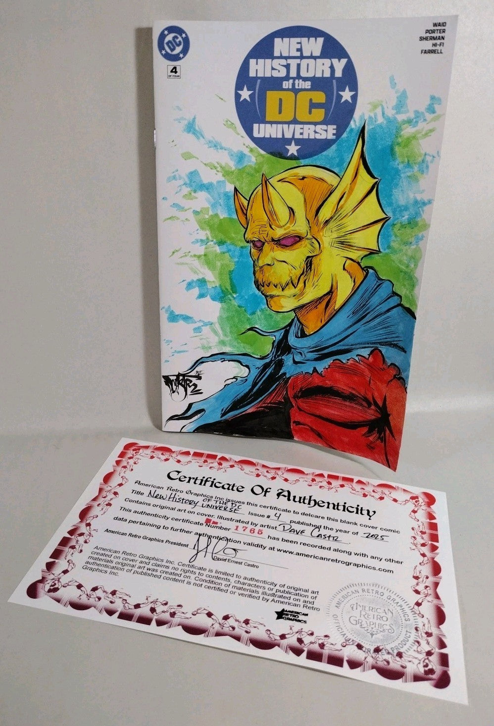 New History Of The DC Universe #4 Sketch Cover Var Comic W Original DCastr Art