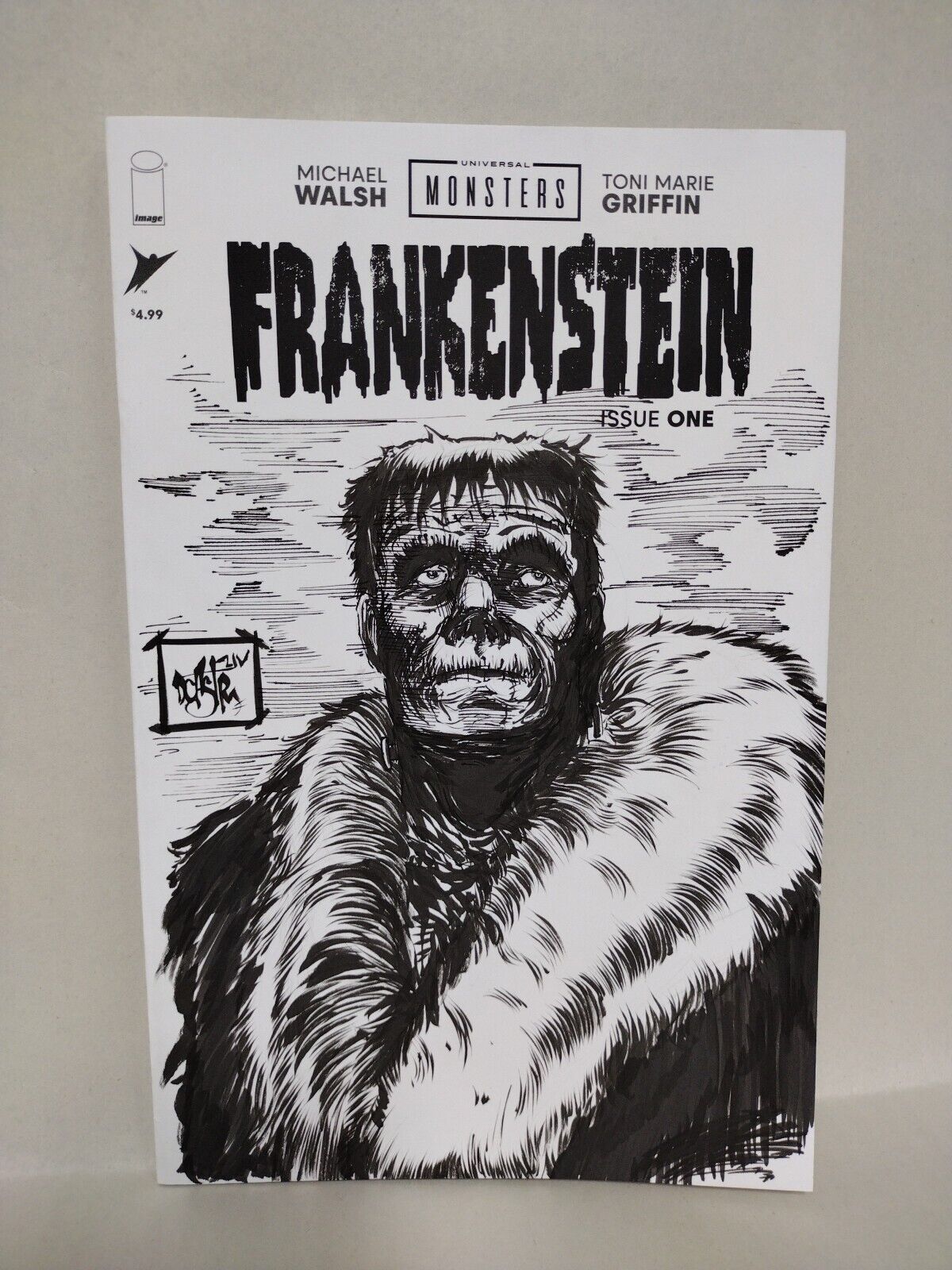 Universal Monsters FRANKENSTEIN #1 (2023) Image Comic Sketch Var W Original Art 